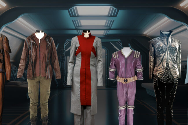 A selection of screen used costumes from the Sci-Fi Fashion Touring Exhibition
